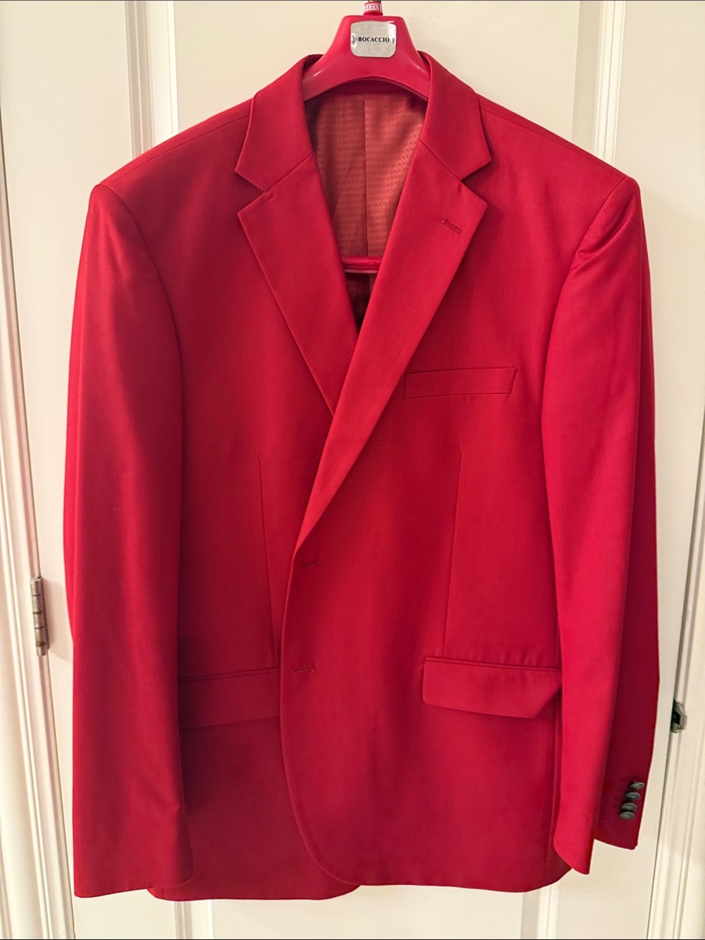 Bocaccio Men's Red Single-Breasted Blazer